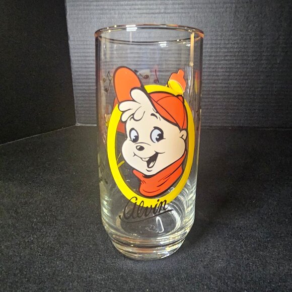 Alvin The Chipmunk Glass 1985 Bagdasarian Productions Vintage - Picture 2 of 10